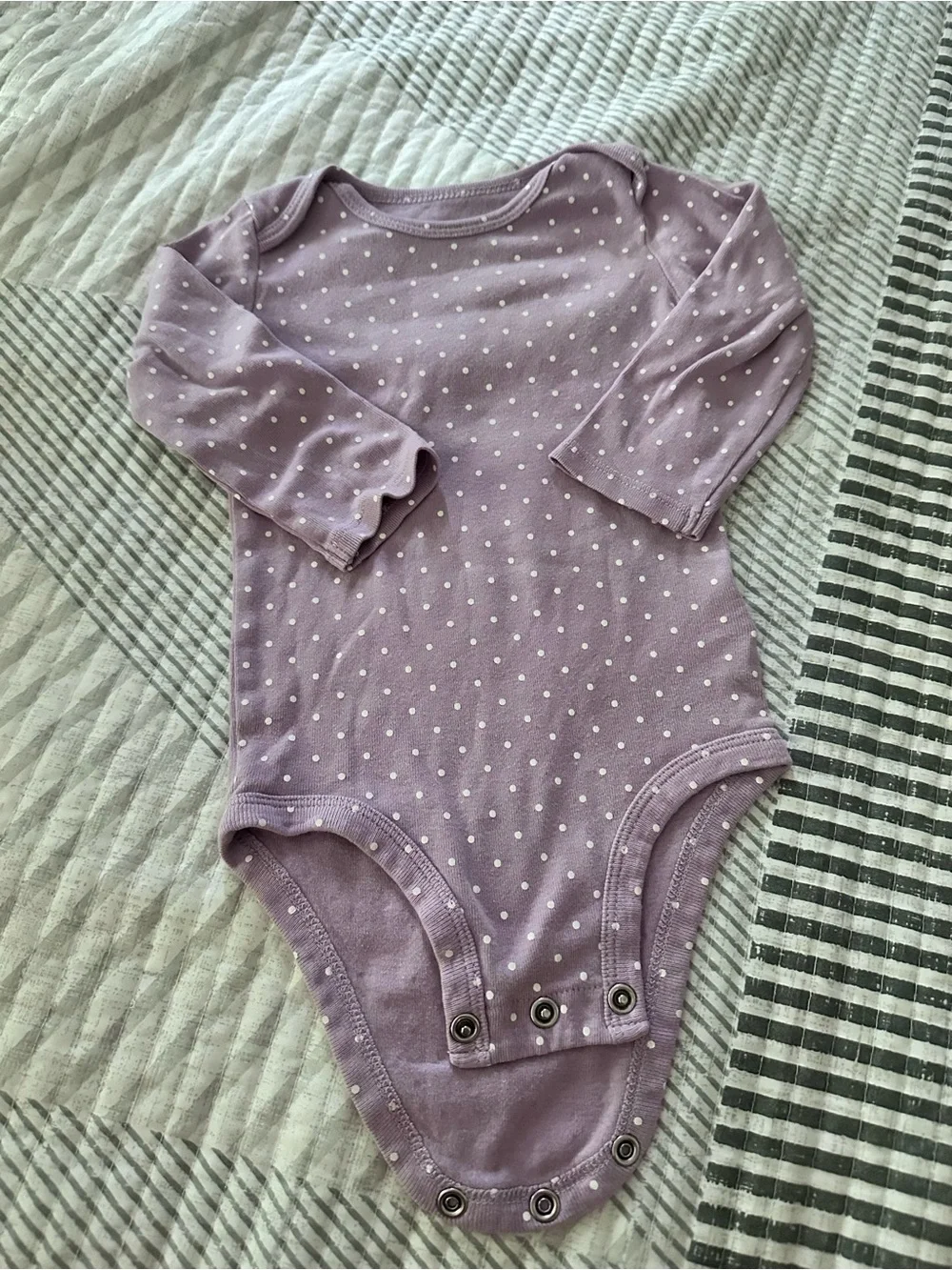 Carter's Long-Sleeve One-Piece Bodysuits - Lavender & Dusty Pink